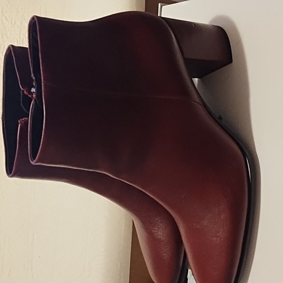 Ecco women's square toe ankle boots size 41(10-10.5) burgundy new - Picture 2 of 12